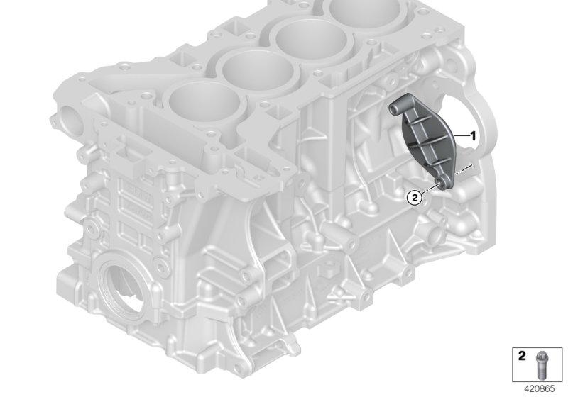 Блок цилиндров двигателя/зап.крышка для BMW F15 X5 40eX N20 (схема запчастей)