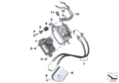 Заслонка глушителя для BMW K46 S 1000 RR 17 (0D50, 0D60) 0 (схема запасных частей)