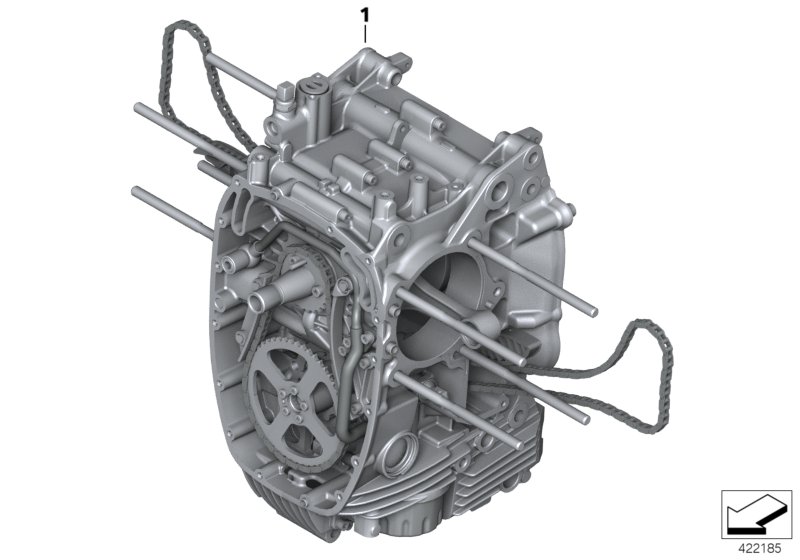 Силовой агрегат для BMW K23 R nineT Scrambler (0J31, 0J33) 0 (схема запчастей)