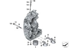 Смазочная система-масляный фильтр для BMW K21 R nineT 16 (0J01, 0J03) 0 (схема запасных частей)