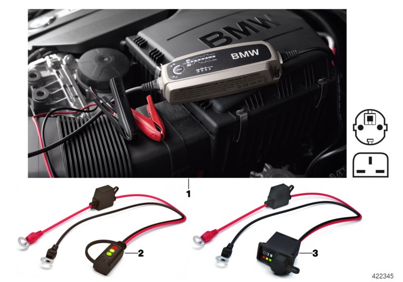 Зарядное у-во для акк.батареи для BMW E86 Z4 3.0si N52 (схема запчастей)