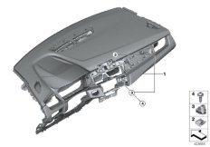 облицовка панели приборов для BMW F45 220dX B47 (схема запасных частей)