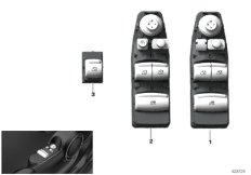 Выключатель cтеклоподъемника для BMW F57 Cooper S B46 (схема запасных частей)