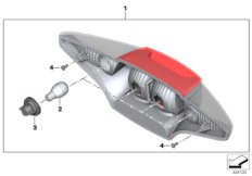 Блок задних фонарей для MOTO K26 R 900 RT 10 SF (0330,0340) 0 (схема запасных частей)