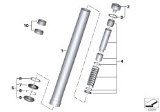 Вертикальная полая стойка для MOTO K49 S 1000 XR (0D03, 0D13) 0 (схема запасных частей)