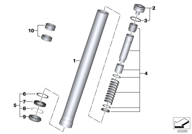 Вертикальная полая стойка для MOTO K49 S 1000 XR (0D03, 0D13) 0 (схема запчастей)