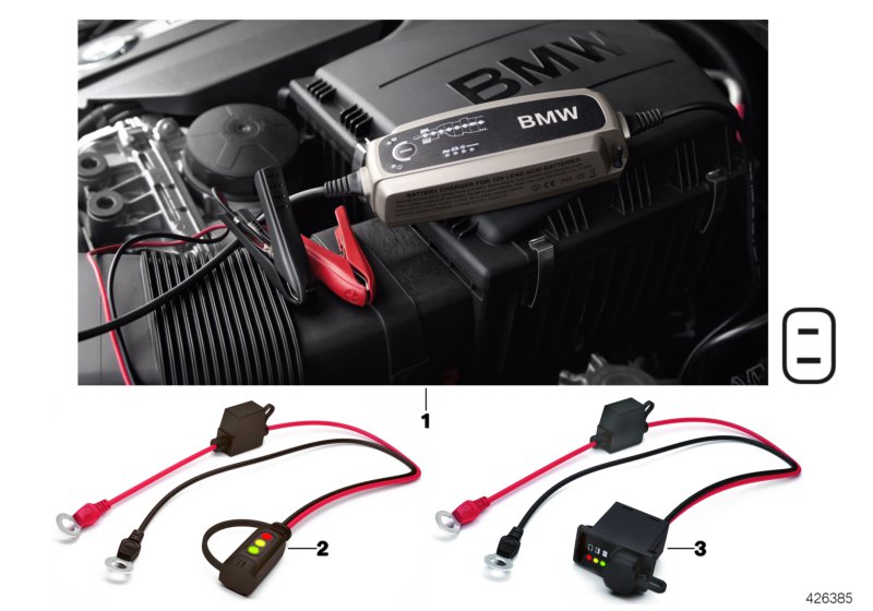 Зарядное у-во для акк.батареи для BMW R50 Cooper W10 (схема запчастей)