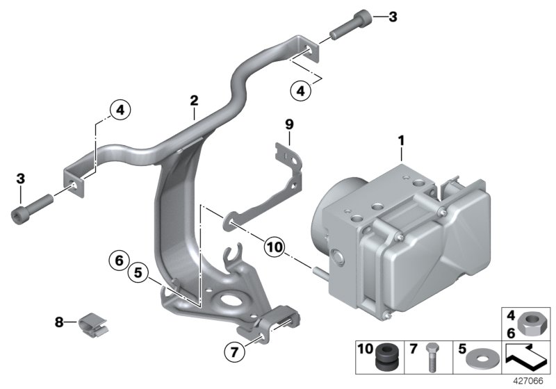 Модулятор давления ABS для BMW R13 F 650 GS 04 (0175,0185) 0 (схема запчастей)