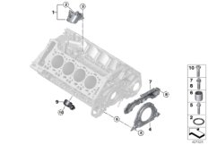 Блок цилиндров/дополнительные элементы для BMW F85 X5 M S63R (схема запасных частей)