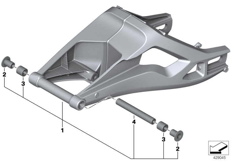 Качающийся рычаг заднего колеса для BMW K49 S 1000 XR (0D03, 0D13) 0 (схема запчастей)