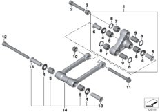 Направляющие элементы для BMW K49 S 1000 XR (0D03, 0D13) 0 (схема запасных частей)