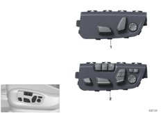 Кнопка регулировки сиденья пер.пас. для BMW F85 X5 M S63R (схема запасных частей)