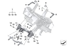 Механизм регулировки ветрозащитн.щитка для BMW K54 R 1250 RS 19 (0J81, 0J83) 0 (схема запасных частей)