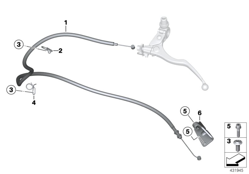 Тяга сцепления для BMW K49 S 1000 XR (0D03, 0D13) 0 (схема запчастей)