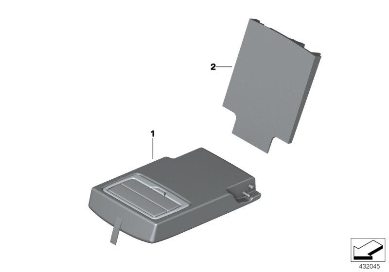 Средний подлокотник сиденья Зд для MINI F54 One B38B (схема запчастей)
