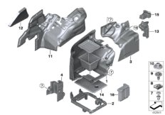 Обшивка багажного отделения Л для BMW F33N 430iX B48 (схема запасных частей)