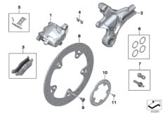 Тормозной механизм заднего колеса для BMW K49 S 1000 XR (0D03, 0D13) 0 (схема запасных частей)