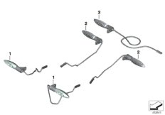 Светодиодные фонари указателей поворота для BMW K80 F 750 GS (0B08, 0B18) 0 (схема запасных частей)