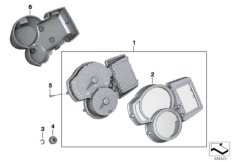 комбинация приборов для MOTO K27 R 1200 R 06 (0378,0398) 0 (схема запасных частей)