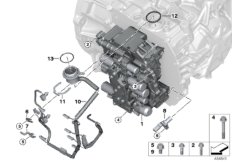 GA8F22AW блок управления и доп.эл-ты для BMW F48N X1 25iX B42 (схема запасных частей)