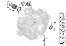 GA8F22AW доп.элементы/уплотнения для BMW F48 X1 25dX B47 (схема запасных частей)