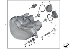 Фара для MOTO K29 R 1200 S (0366,0396) 0 (схема запасных частей)