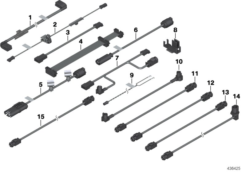 Различные дополнит.комплекты проводов для BMW E93N 320i N43 (схема запчастей)