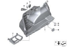 Обшивка багажного отделения Л для BMW F23 M235iX N55 (схема запасных частей)