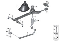 Механизм переключения передач МКПП для BMW F83 M4 S55 (схема запасных частей)