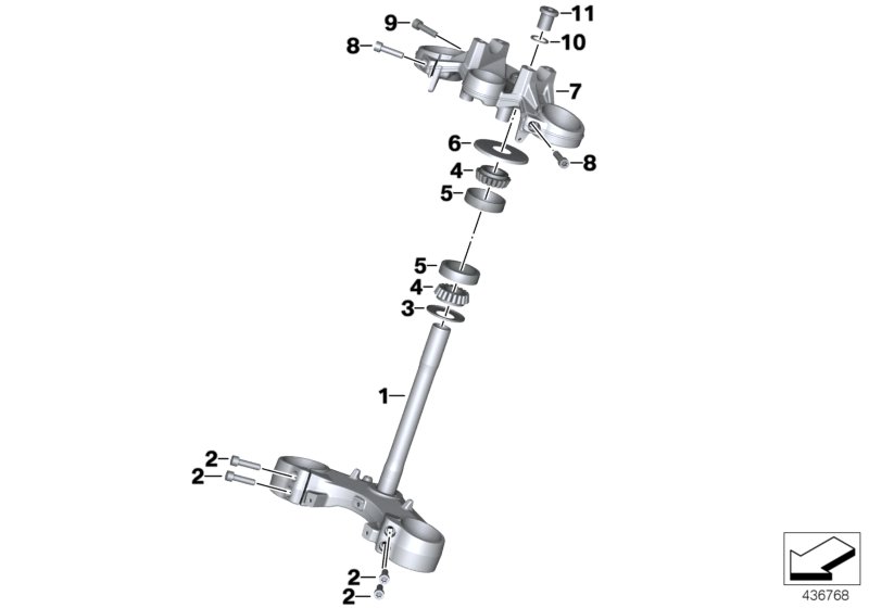 перемычка вилки Нж / Вх для BMW K73 F 800 R 17 (0B54, 0B64) 0 (схема запчастей)