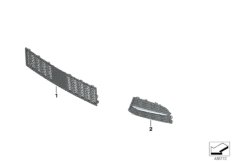Облицовка M, декор.элементы Пд для BMW F10N M550dX N57X (схема запасных частей)