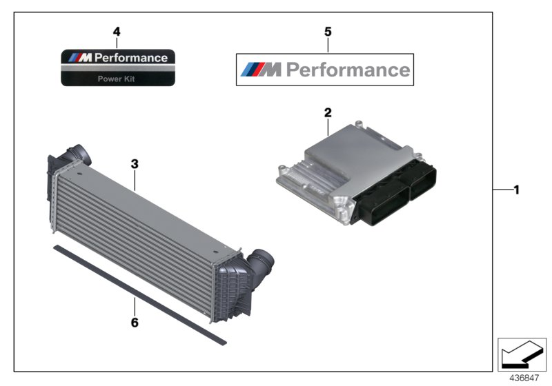 Пакет Power Kit для BMW F10N 530dX N57N (схема запчастей)