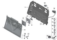 Каркас подушки заднего сиденья для BMW F23 230i B48 (схема запасных частей)