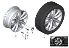 Л/с диск BMW дизайн 609 - 18'' для BMW F11N 525dX N47S1 (схема запасных частей)