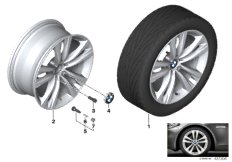 Л/с диск BMW дизайн 610 - 19'' для BMW F10N 550i N63N (схема запасных частей)