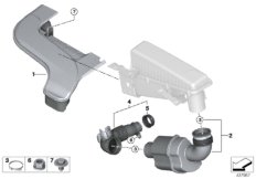 Воздуховод для BMW F15 X5 40eX N20 (схема запасных частей)