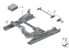 Сиденье Пд направляющая сиденья для BMW F13N 650iX 4.4 N63N (схема запасных частей)