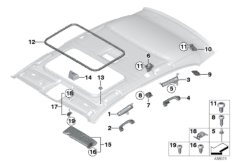 Доп.элементы потолка для BMW F21 M135iX N55 (схема запасных частей)