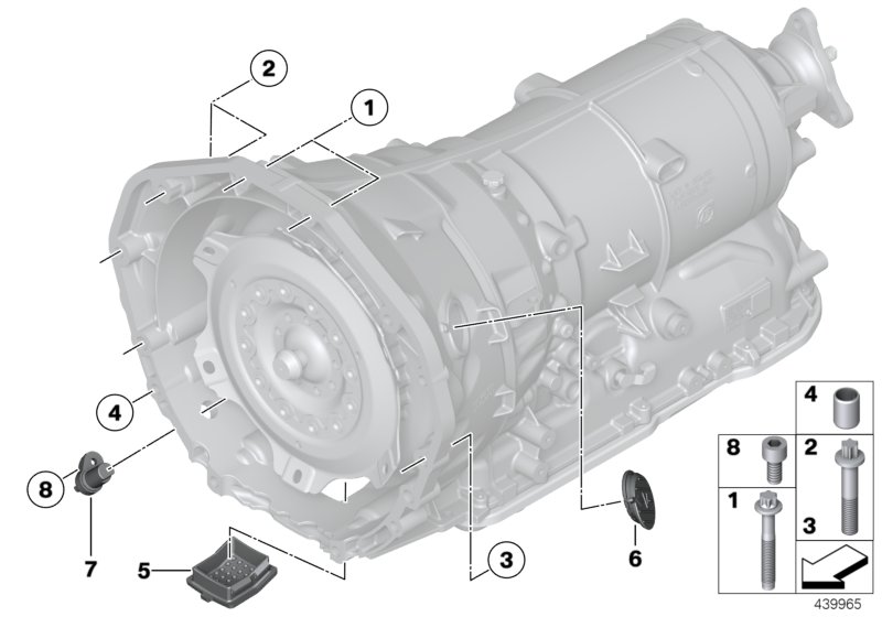 Крепление/дополнит.элементы КПП для BMW RR5 Wraith N74R (схема запчастей)
