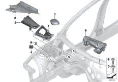 Различные втулки / крышки для BMW F30 330dX N57N (схема запасных частей)