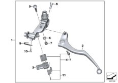 Ручная арматура сцепления для BMW K49 S 1000 XR (0D03, 0D13) 0 (схема запасных частей)