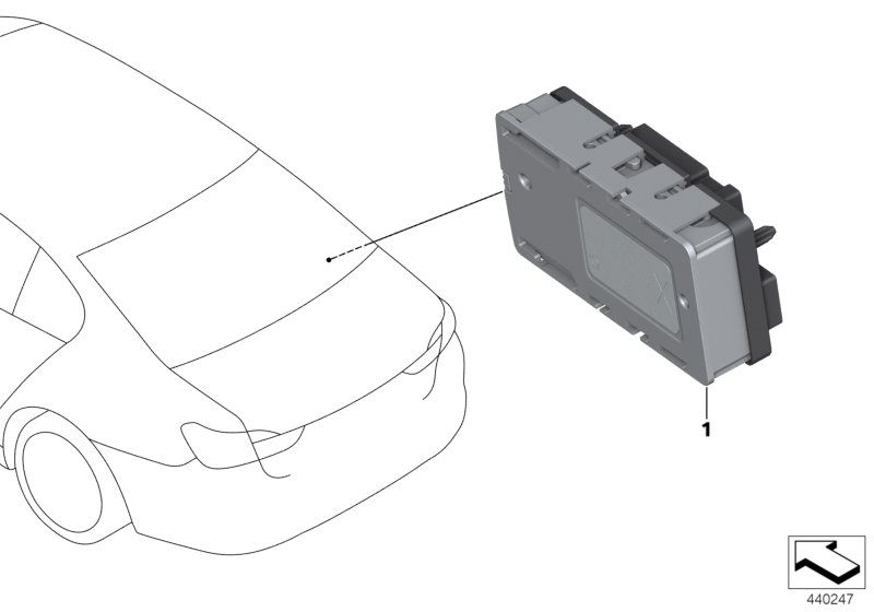 Распределитель тока модуля LIN для BMW G31 540iX B58C (схема запчастей)
