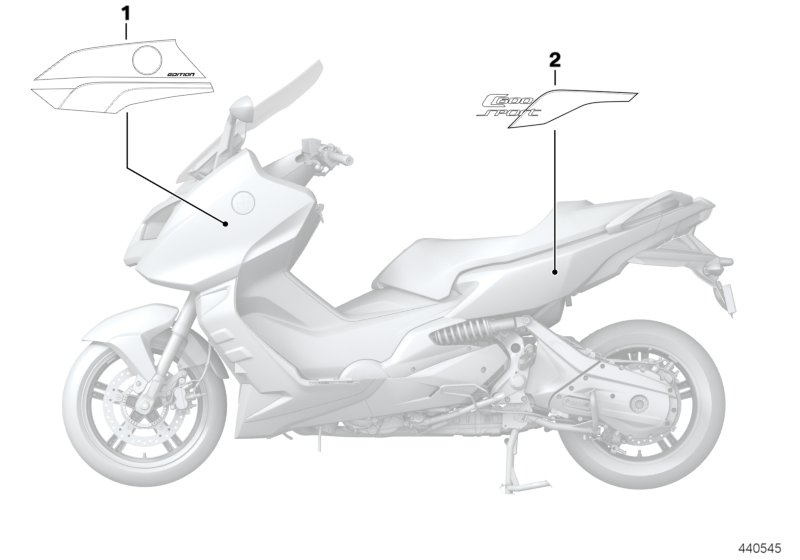 Надписи C600 Sport для BMW K18 C 600 Sport (0131, 0132) 0 (схема запчастей)