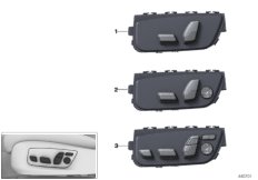 Кнопка регулировки сиденья водителя для BMW G12 740Li B58 (схема запасных частей)