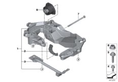 Крепление КПП для BMW F15 X5 28iX N20 (схема запасных частей)