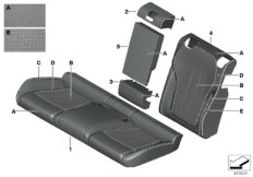 Инд.обивка сид.пов.комфорт.климат-кожа для BMW F86 X6 M S63R (схема запасных частей)