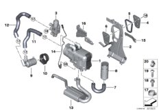 Автономная система отопления для BMW G32 620d B47D (схема запасных частей)
