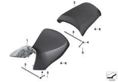 Сиденье для MOTO K255 R 1200 GS Adve. 10 (0470,0480) 0 (схема запасных частей)