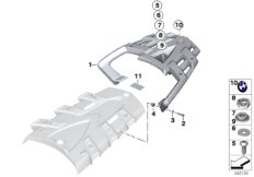 Багажник на крыше для BMW K25 R 1200 GS 10 (0450,0460) 0 (схема запасных частей)