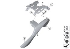 Облицовка задка для MOTO K25H HP2 Enduro (0369,0389) 0 (схема запасных частей)